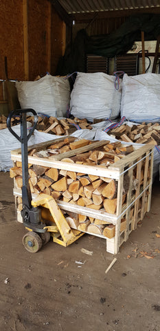 Bargain priced Kiln dried hardwood 2.25 M/3 crate stacked (over 2 xl bulk bags)